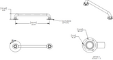 SAFETY RAIL - 600MM - FLANGED